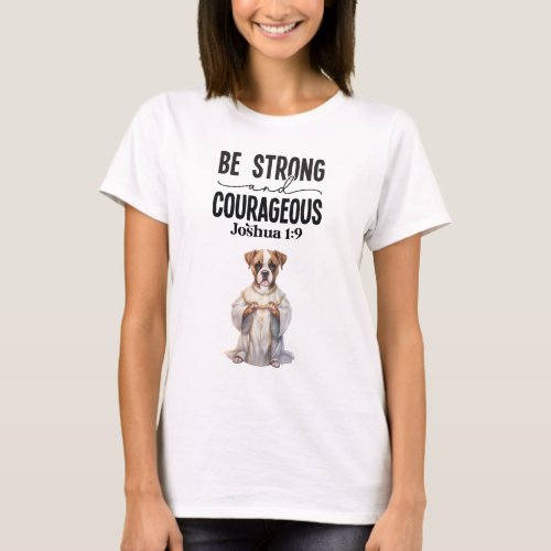 Boxer Priest Be Strong and Courageous T_Shirt