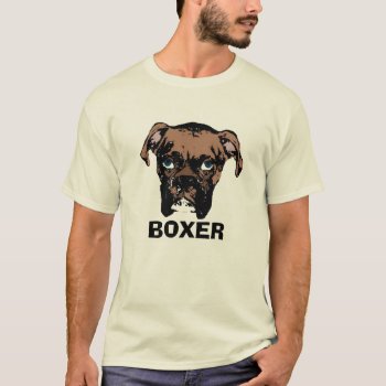 Boxer Profile T-shirt by sharpcreations at Zazzle