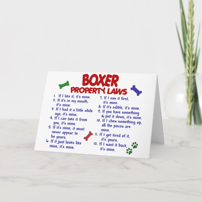 Boxer Property Laws 2 Card (Front)