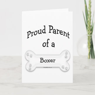 Boxer Proud Parent Holiday Card