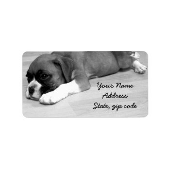 Boxer Puppy Address Labels by ritmoboxer at Zazzle