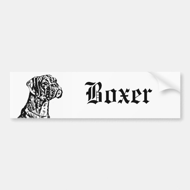 Boxer puppy Art bumper sticker (Front)