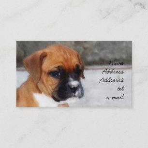 Boxer puppy business card