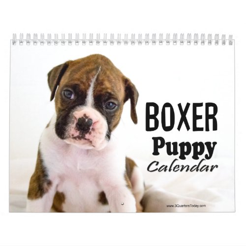 Boxer Puppy Calendar