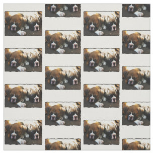 Boxer puppy Custom Fabric