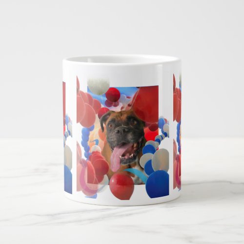 Boxer Puppy Dog BOOM TIME IN BOXERVILLE Giant Coffee Mug
