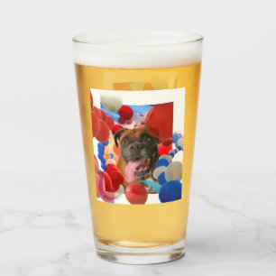 Boxer Puppy Dog BOOM TIME IN BOXERVILLE Glass
