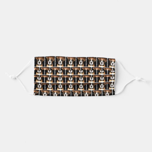 Boxer puppy dog face mask cover (Front, Folded)