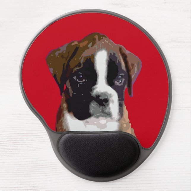 Boxer puppy dog gel mouse pad (Front)