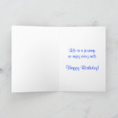Boxer Puppy Dog  Happy Birthday Card  - Verse (Inside)