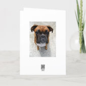 Boxer Puppy Dog  Happy Birthday Card  - Verse (Back)