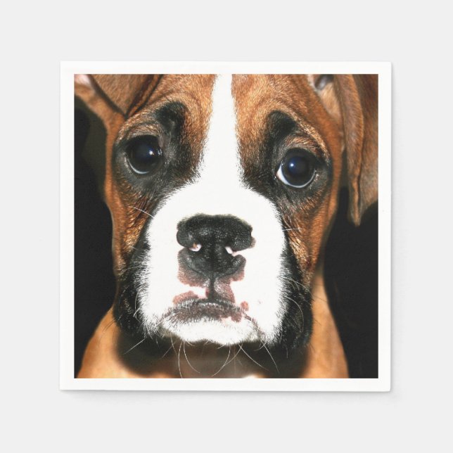 Boxer puppy dog napkins (Front)
