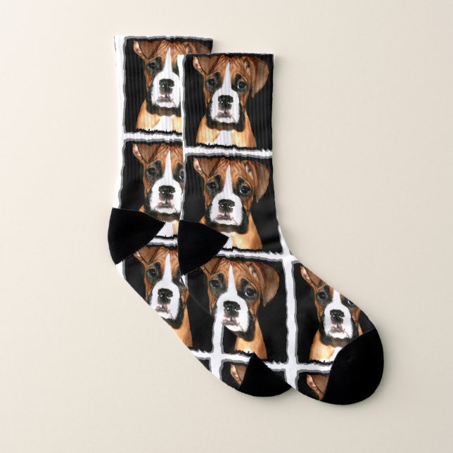 Boxer puppy dog socks (Pair)