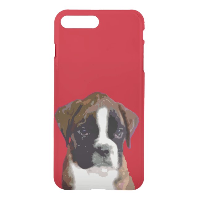 Boxer puppy dog uncommon iPhone case (Back)