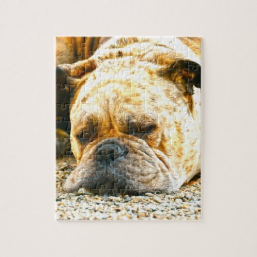 Boxer Puppy Dog Water Color Oil Paint Art Jigsaw Puzzle