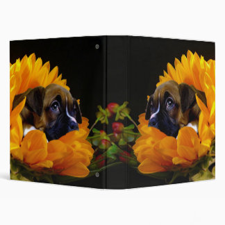 Boxer puppy in Sunflower Binder
