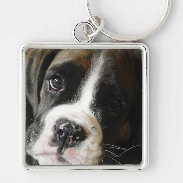 Boxer Puppy Keychain (Front)