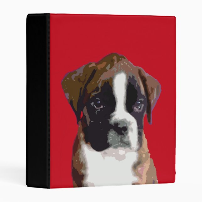 Boxer puppy mini binder (Front/Spine)