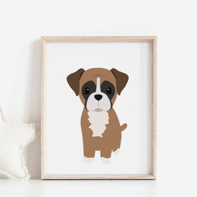 Boxer Puppy Nursery & Kids Decor Poster (Creator Uploaded)