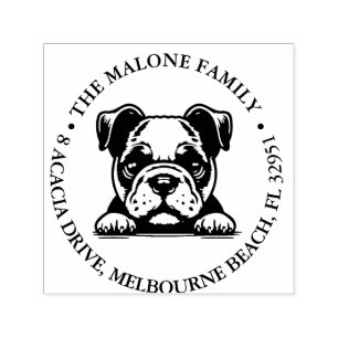 Boxer Puppy Personalized Theme Self-inking Stamp