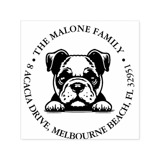 Boxer Puppy Personalized Theme  Self-inking Stamp (Design)