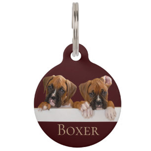 Boxer Puppy Pet ID Tag