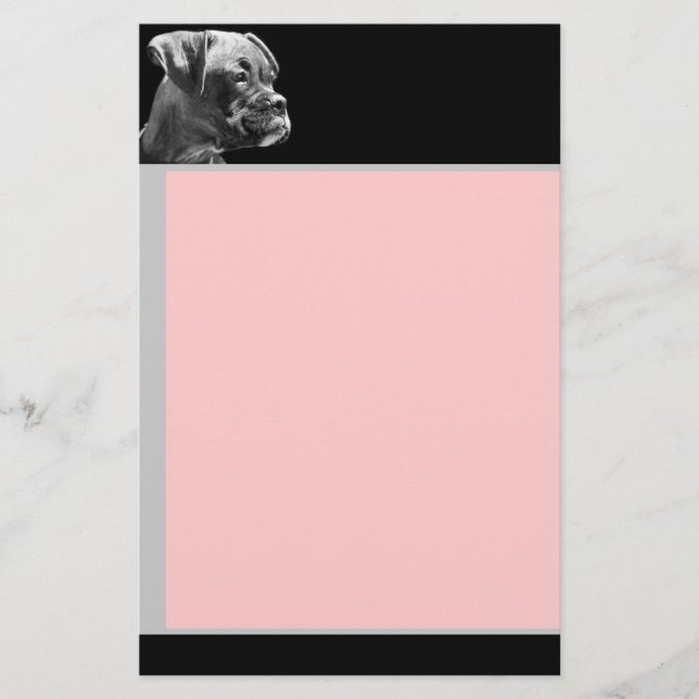 Boxer puppy stationary stationery (Front)
