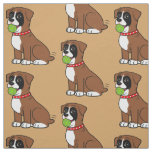 Boxer Puppy with Tennis Ball Fabric