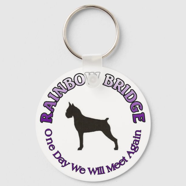 BOXER RAINBOW BRIDGE KEYCHAIN (Front)