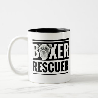 Boxer Rescuer Two-Tone Coffee Mug