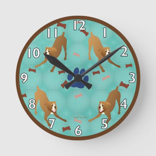 Boxer Round Clock