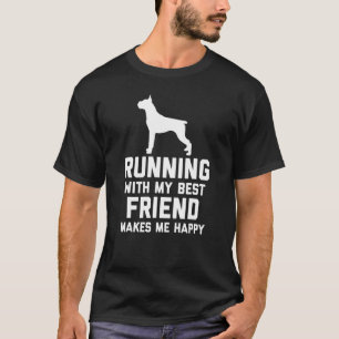 Boxer Running  Runners Dog T-Shirt