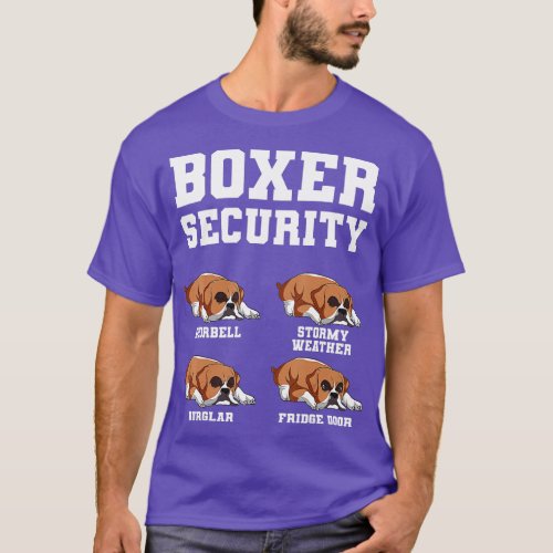 Boxer Security Doorbell Stormy Weather Burglar Fri T_Shirt