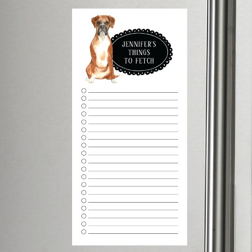 Boxer Shopping List  Magnetic Notepad
