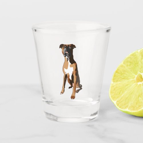 Boxer  shot glass