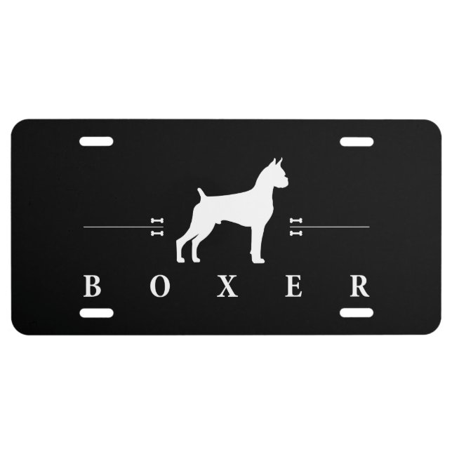 Boxer silhouette -1- license plate (Front)