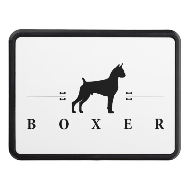 Boxer silhouette -2- hitch cover (Front)