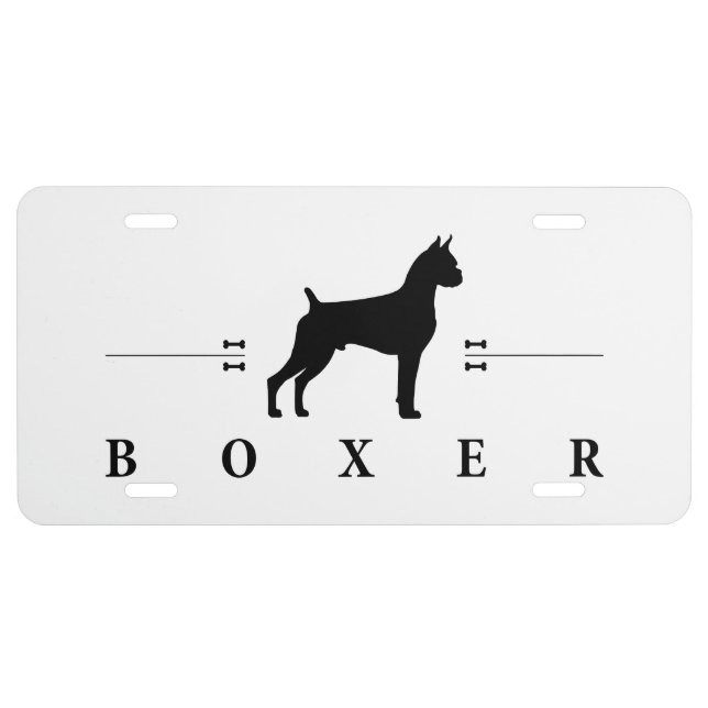 Boxer silhouette -2- license plate (Front)