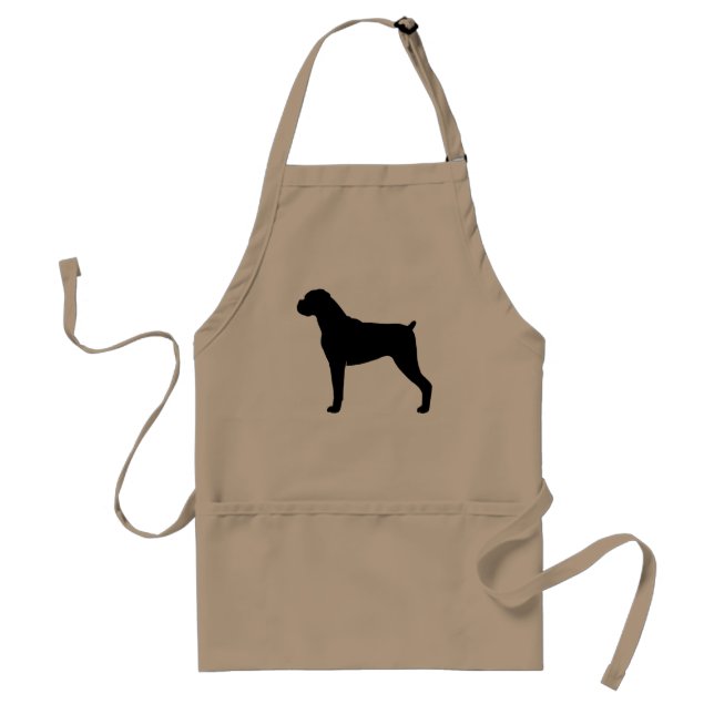 Boxer Silhouette Adult Apron (Front)
