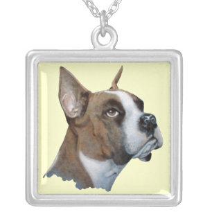 Boxer Silver Plated Necklace