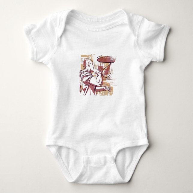 Boxer Speed Bag Baby Bodysuit (Front)