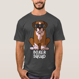 Boxer Squad Dog Mom Dog Dad Sunglasses T-Shirt