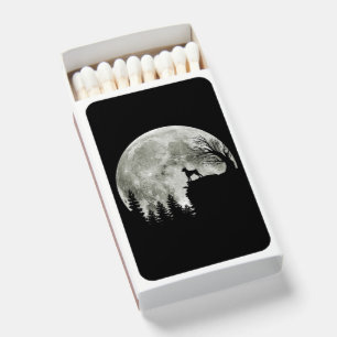 Boxer Standing on Mountain Moon Light Halloween Matchboxes