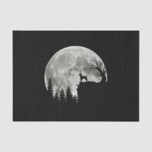 Boxer Standing on Mountain Moon Light Halloween Tissue Paper