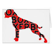 Boxer Text Hund Dog (Front Horizontal)