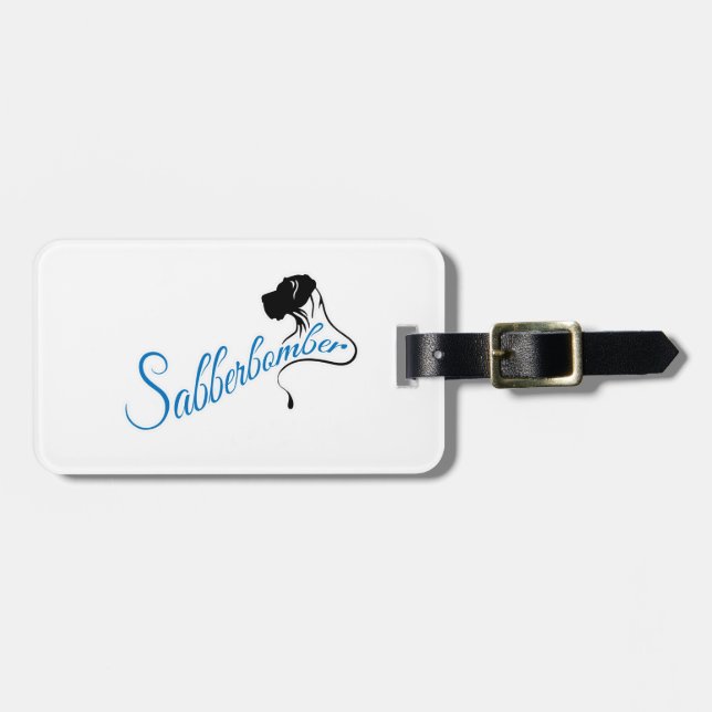 Boxer Text Hund Dog Luggage Tag (Front Horizontal)