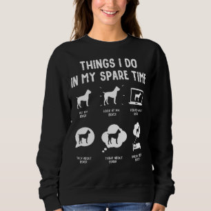 Boxer Things Do Spare Time Dog Mom Dad Sweatshirt