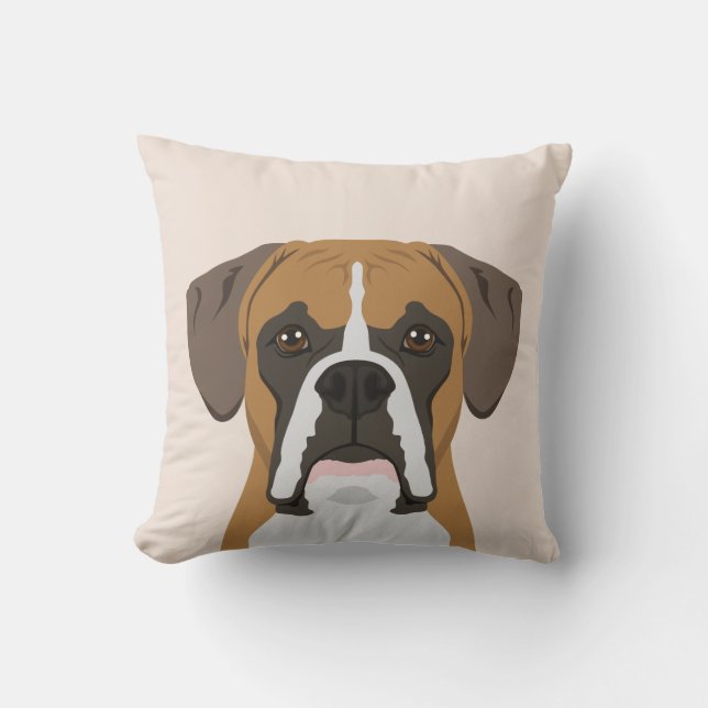 Boxer Throw Pillow (Front)