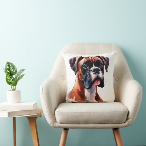 Boxer Throw Pillow