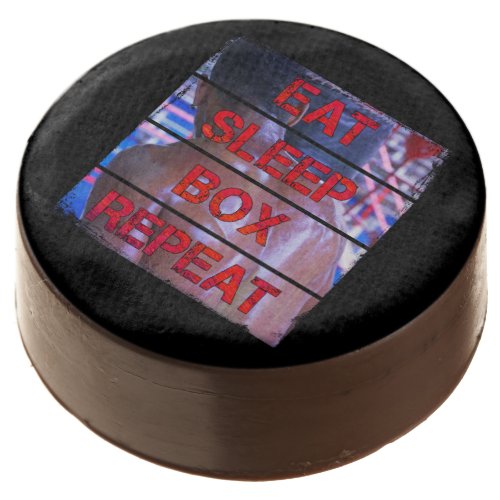 Boxer Training Quote Eat Sleep Box Repeat Chocolate Covered Oreo